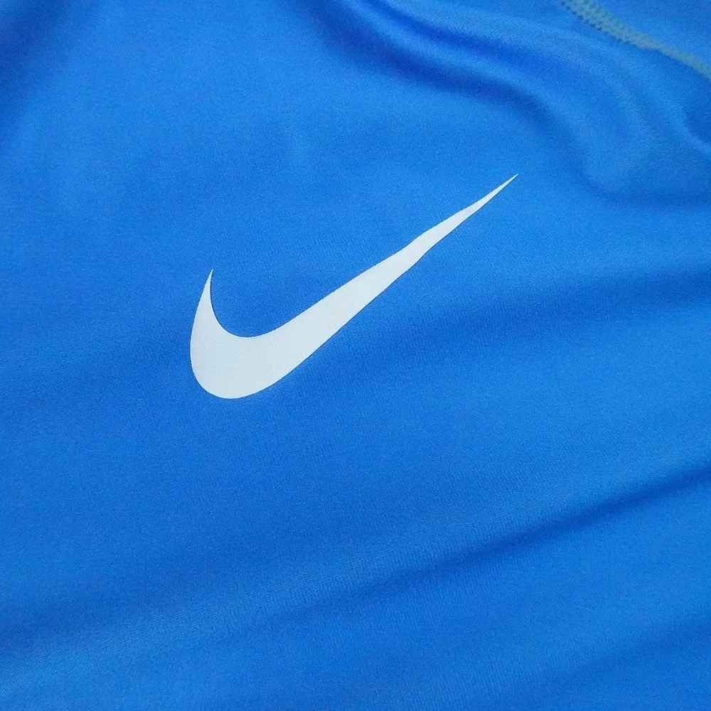 Nike Shirt Mens M Blue Tennis Challenge Court FIT DRY Short Sleeve Graphic Tee